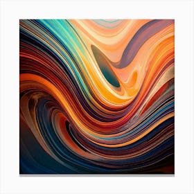 Firefly Symphony, Curves, Abstract, Flowing, Dynamic, Graceful, Elegant, Artistic, Fluid, Wavy, Harm (2) Canvas Print