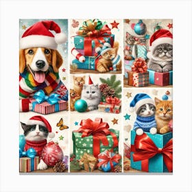 Christmas Cats And Kittens Canvas Print