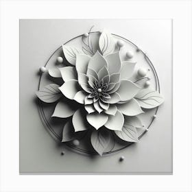 3d Flower Canvas Print