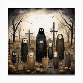Ghosts In The Graveyard Canvas Print
