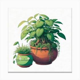 Potted Plants 3 Canvas Print