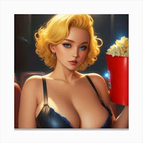 Sexy Movie Girl Canvas Print