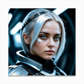 Girl In A Space Suit 1 Canvas Print