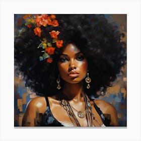 Afro Girl 1 Canvas Print