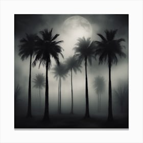  A Surreal Forest Black Palm Trees Art Prints Canvas Print