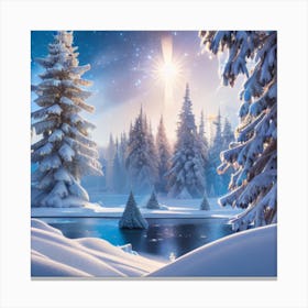 Christmas Forest Canvas Print
