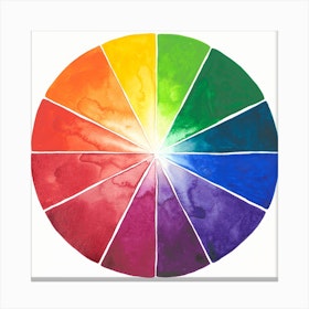 Magic Color Wheel Square Canvas Print