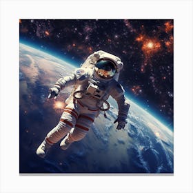 Astronaut In Space 3 Canvas Print