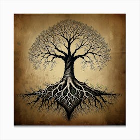 Leonardo Lightning Roots Art 3 Canvas Print