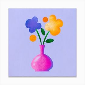 Flower Pot Square Canvas Print