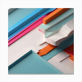 Minialist Aesthetic Simple 4K subtle colors shapes high quality Canvas Print