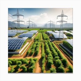 Solar Power Farm Canvas Print