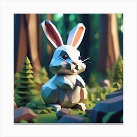 Rabbit In The Woods 47 Canvas Print