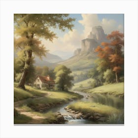 Valley In The Mountains art print Canvas Print