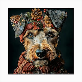 Christmas Airedale 7 Canvas Print