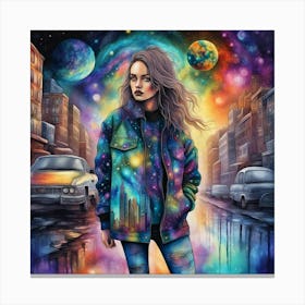 Galaxy Girl Canvas Print