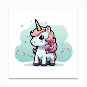 Cute Unicorn 421 Canvas Print