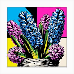 Hyacinths, pop art Canvas Print