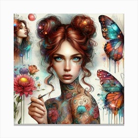 Butterfly Girl 2 Canvas Print