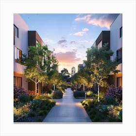 Sacramento Apartment Complex Canvas Print