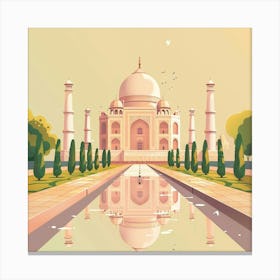 A Taj Mahal In Agra Lofi Illustration 1719953472 1 Canvas Print