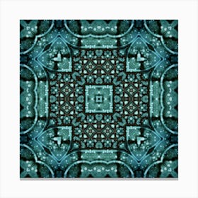 Modern Abstraction Emerald Pattern 1 Canvas Print