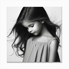 Portrait Of A Little Girl Canvas Print