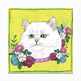 Kitty Art Square Canvas Print