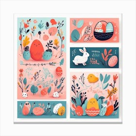 Easter Card Set Canvas Print