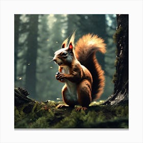 Squirrel In The Forest 168 Canvas Print