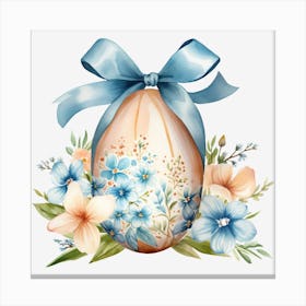 Easter Egg With Flowers 6 Canvas Print