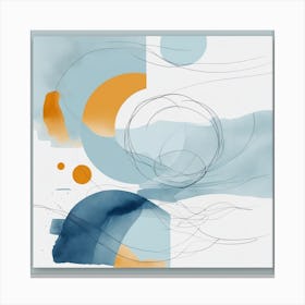 Abstract Minimalist Painting That Represents Duality, Mix Between Watercolor And Oil Paint, In Shade (1) Canvas Print