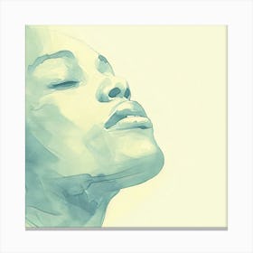 Watercolor Portrait Of A Woman 3 Canvas Print