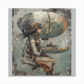 Steampunk Girl 2 Canvas Print
