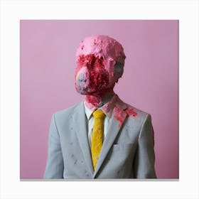 Man With A Moldy Fruit Pie Face 4 Canvas Print