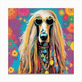 Hippie Dog Canvas Print