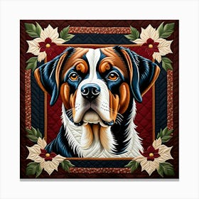 Dog Quilt Canvas Print