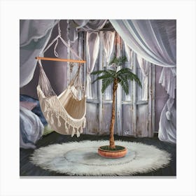 Room With A Hammock 1 Canvas Print