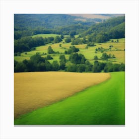 Green Fields Canvas Print