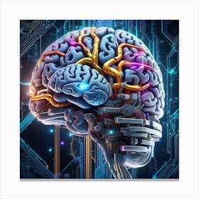 Artificial Intelligence Brain 62 Canvas Print
