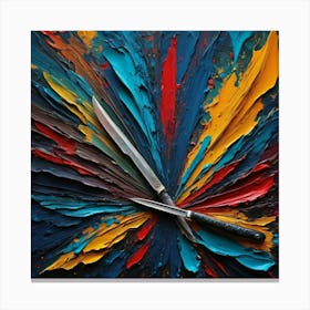 Knife And Paint Canvas Print