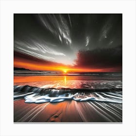 Sunset On The Beach 29 Canvas Print