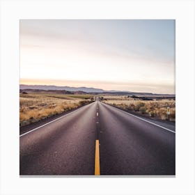 Highway Scenery Square Canvas Print