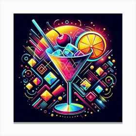 Neon Cocktail Canvas Print