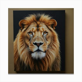 Lion Half Image Canvas Print
