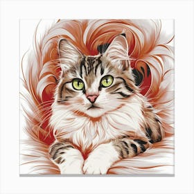 Cat With Green Eyes Canvas Print