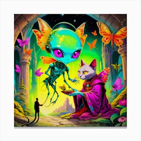 Alien Cat 3 Canvas Print