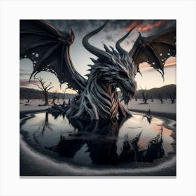 Dragon In The Desert Canvas Print