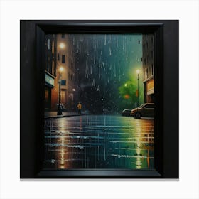 Rainy Night Canvas Print