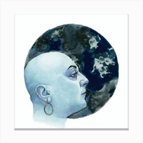 Blue Moon Portrait Canvas Print